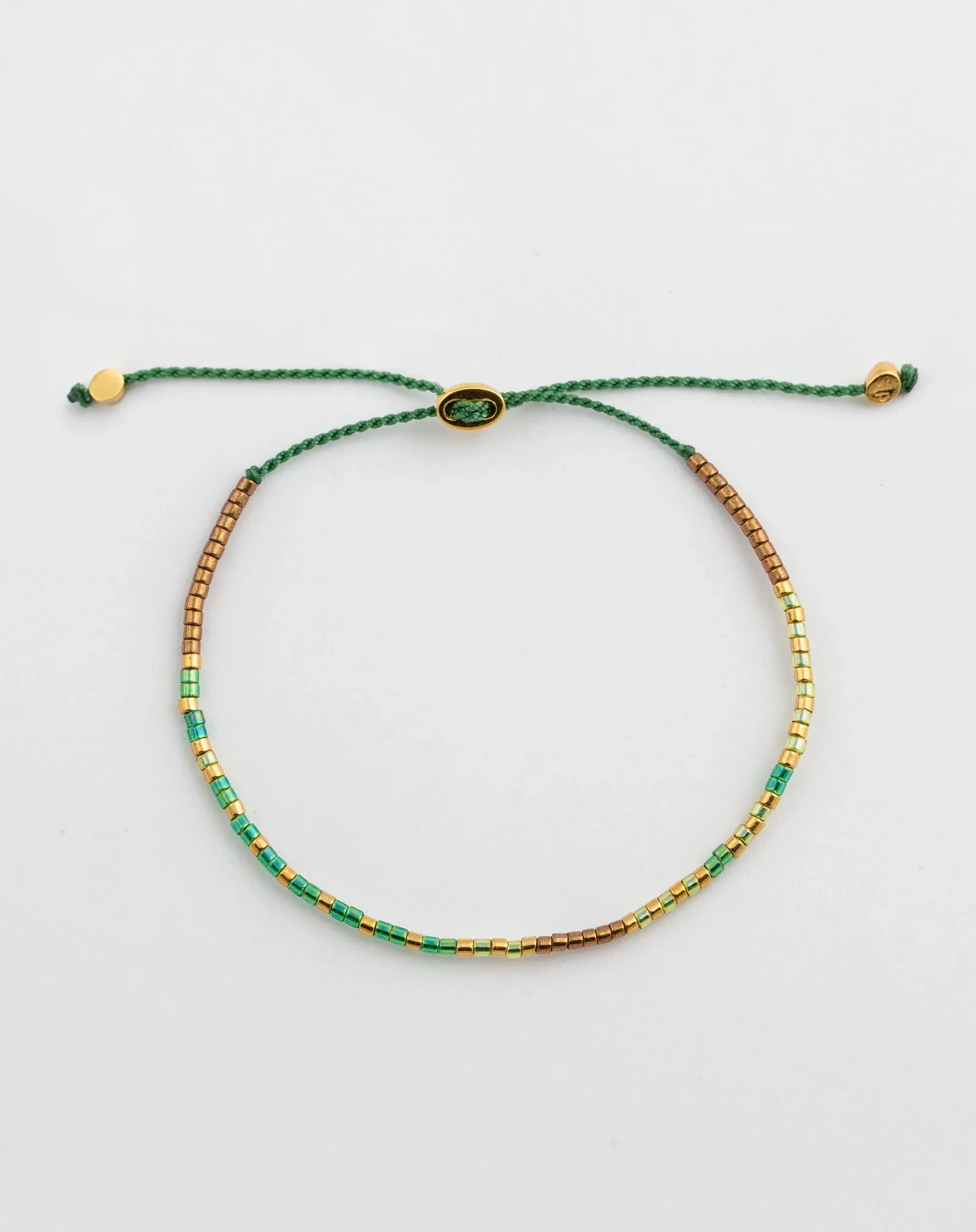 Gold morse code bead bracelet