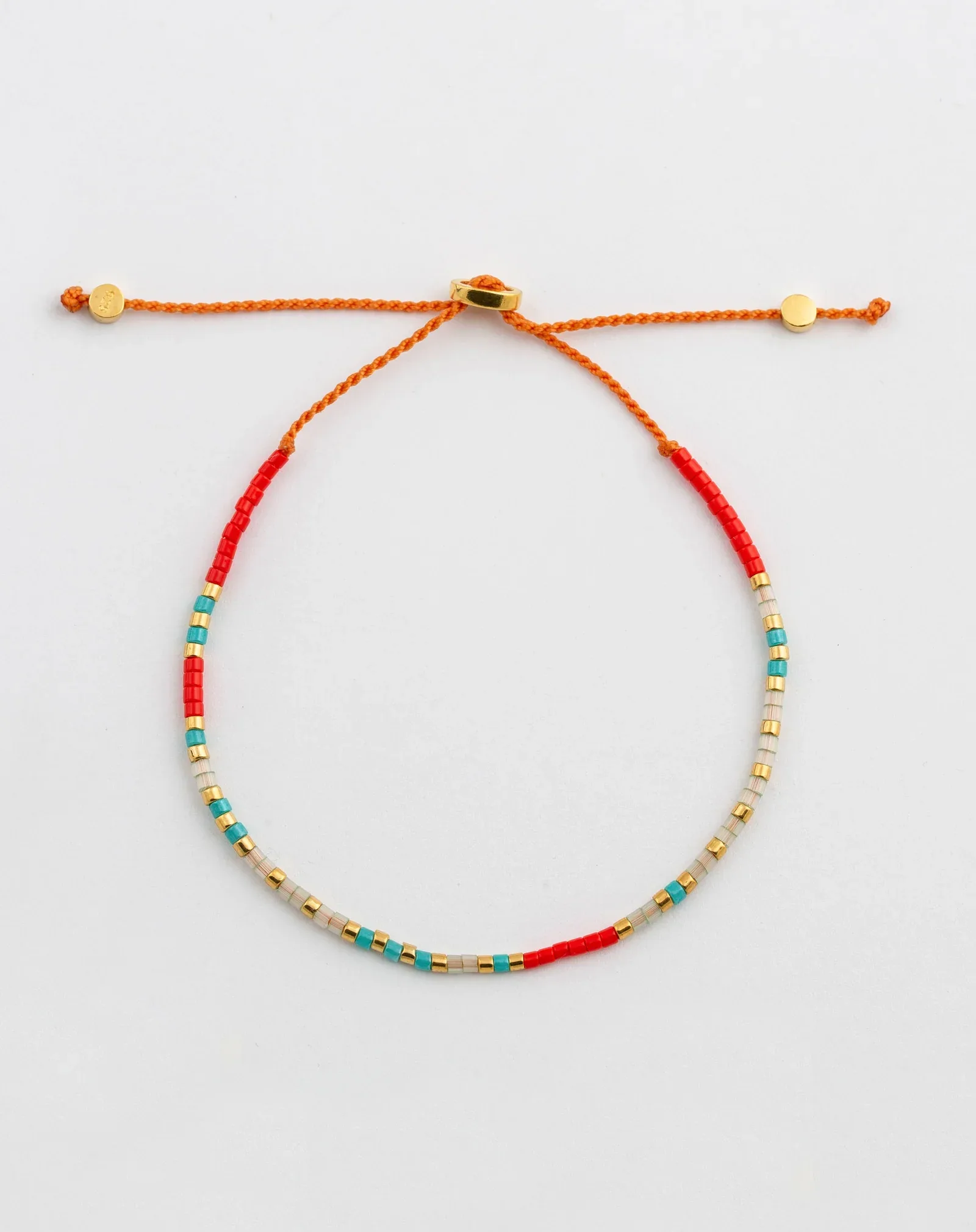 Gold morse code bead bracelet