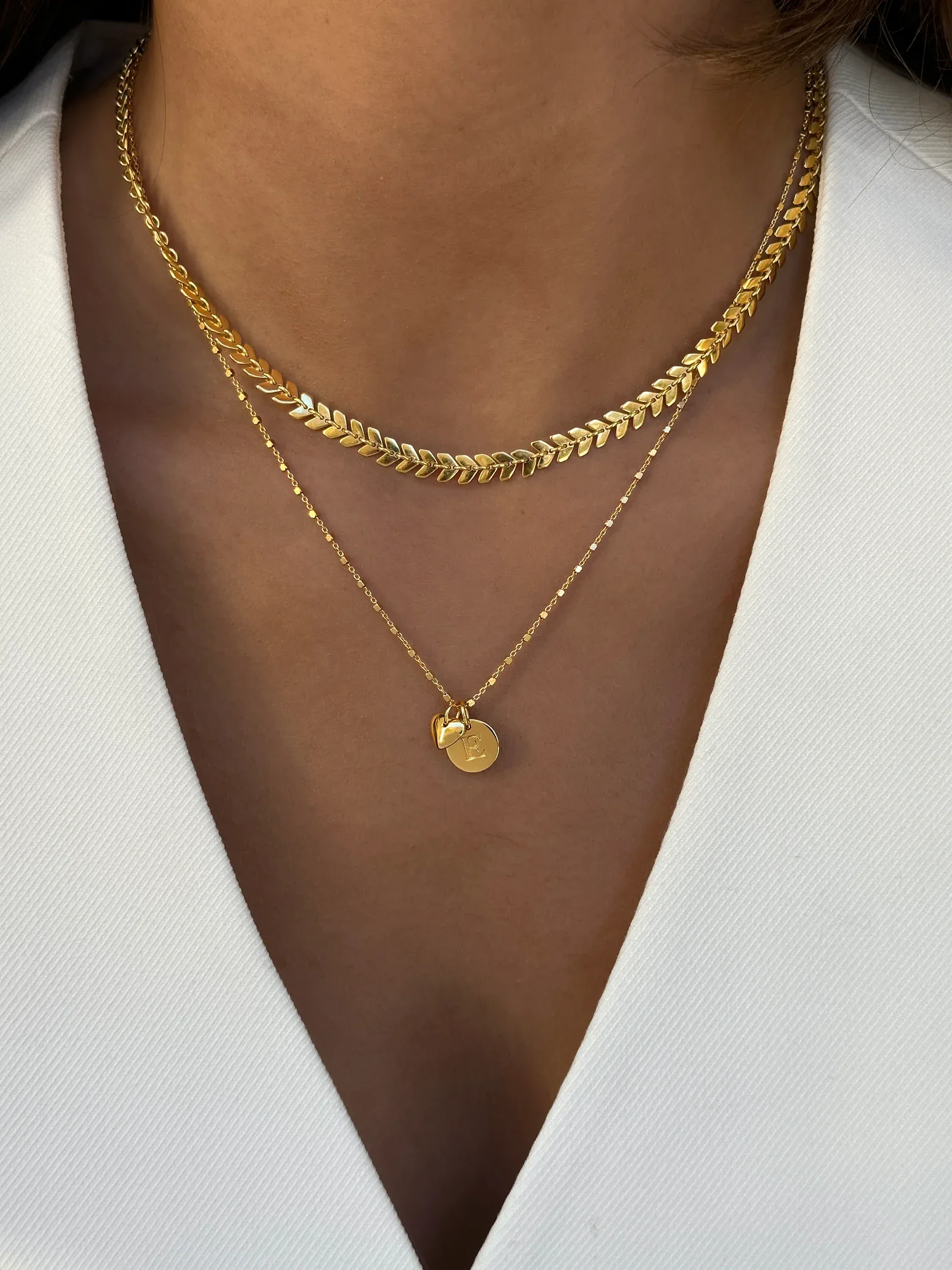 Gold plated silver heart charm pendant