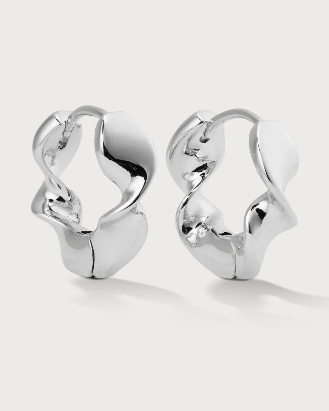 Twisted Hoops in silver
