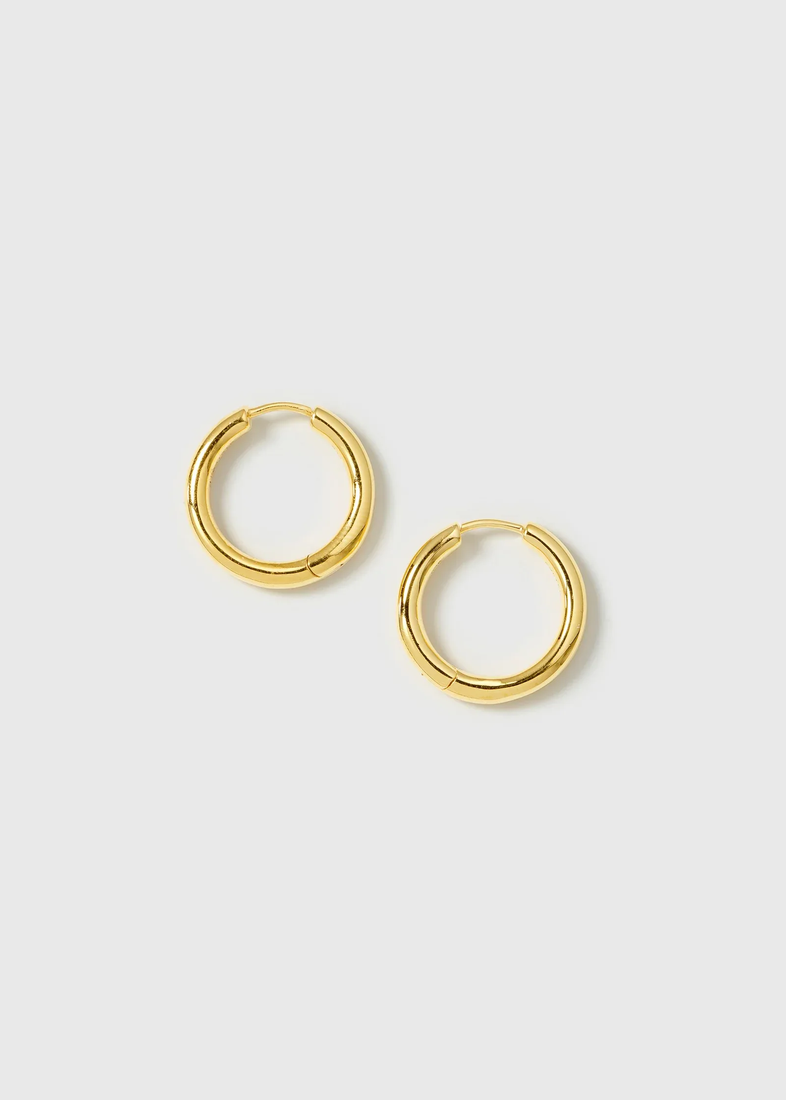 Gold plated silver chunky hoop earrings