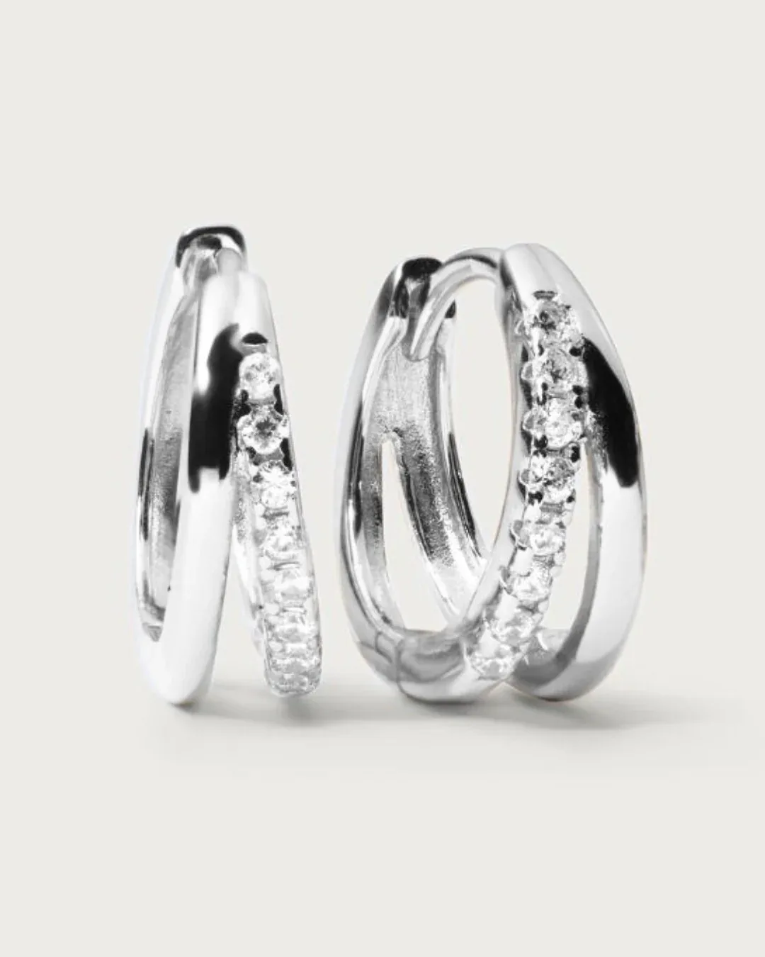 Sparkle Huggies in silver