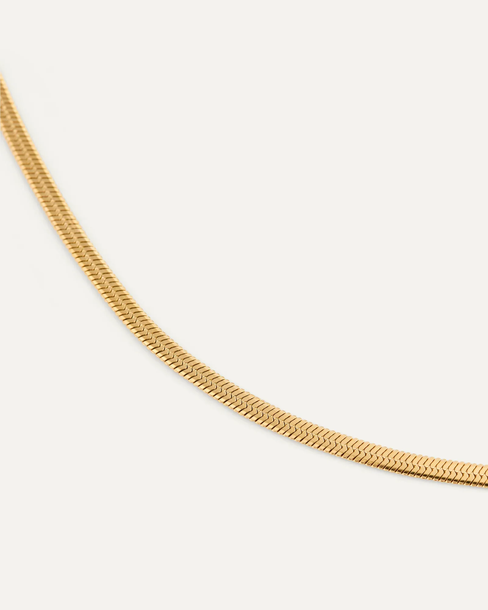 Gold plated steel snake chain bracelet