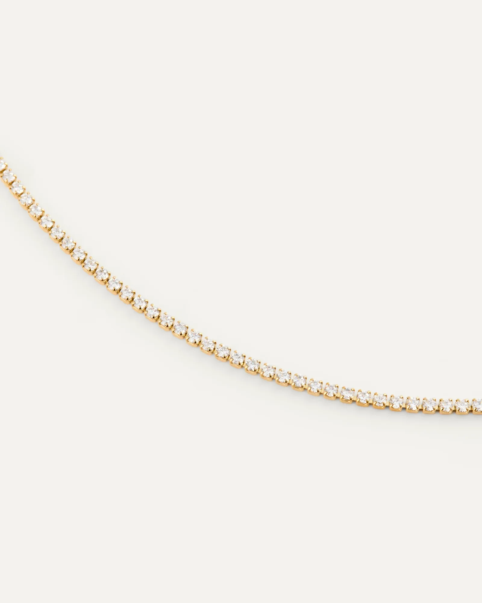 Gold plated steel tennis bracelet set with cubic zirconia