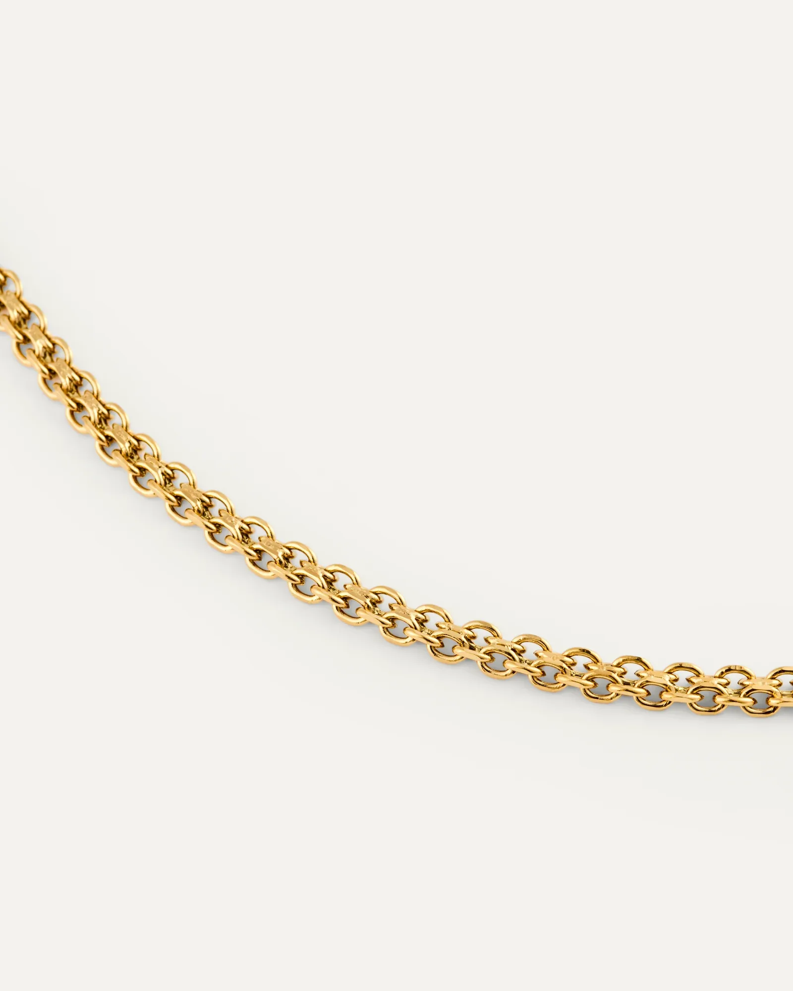 Gold plated steel fine chain bracelet