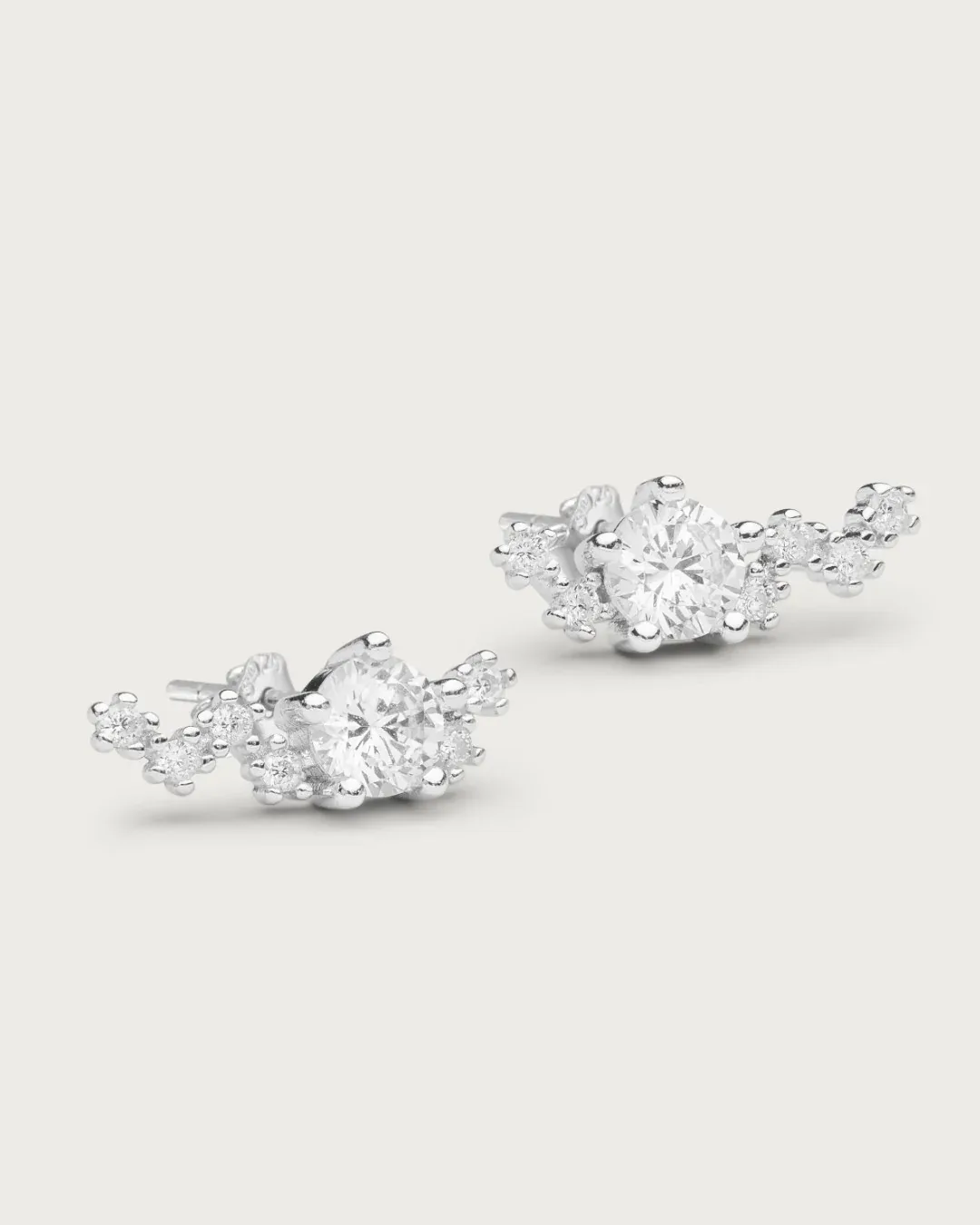 Night Sky Crystal Climbers in silver
