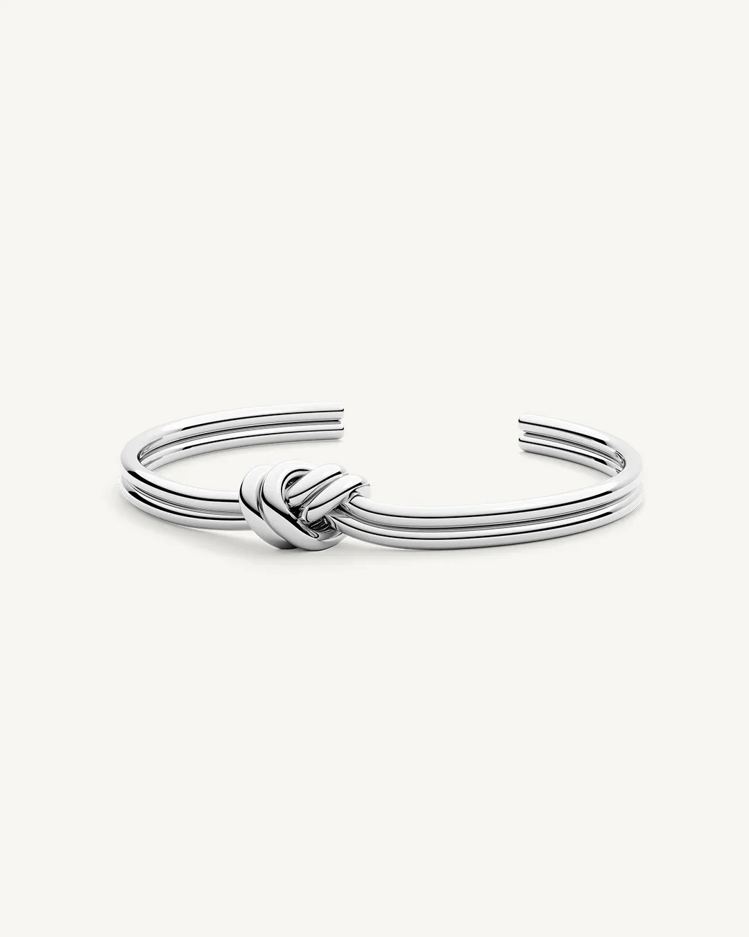 Double Knot Bangle in silver